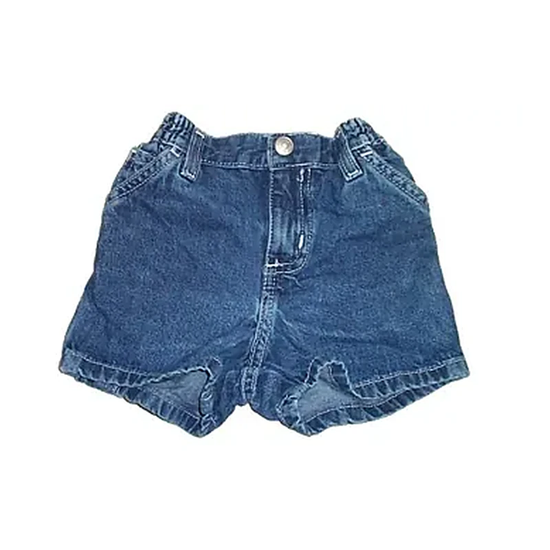 Blue washed denim shorts