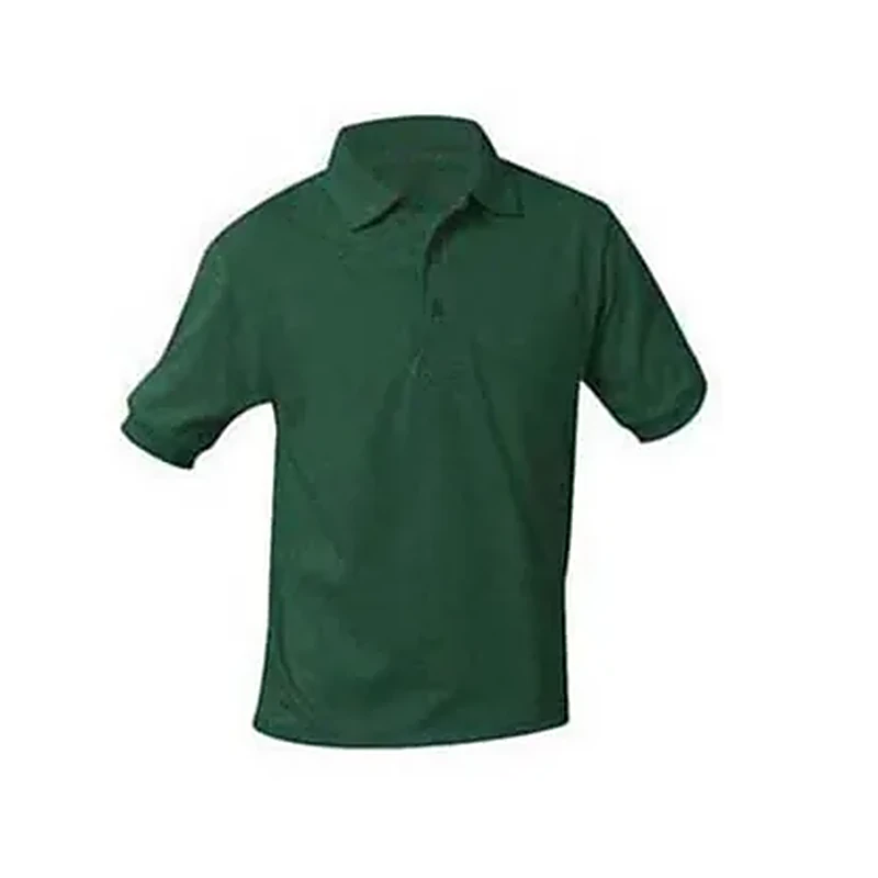 Green knitted polo shirt