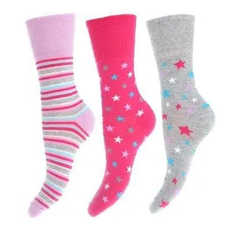 Women's fashion socks with stripes and stars