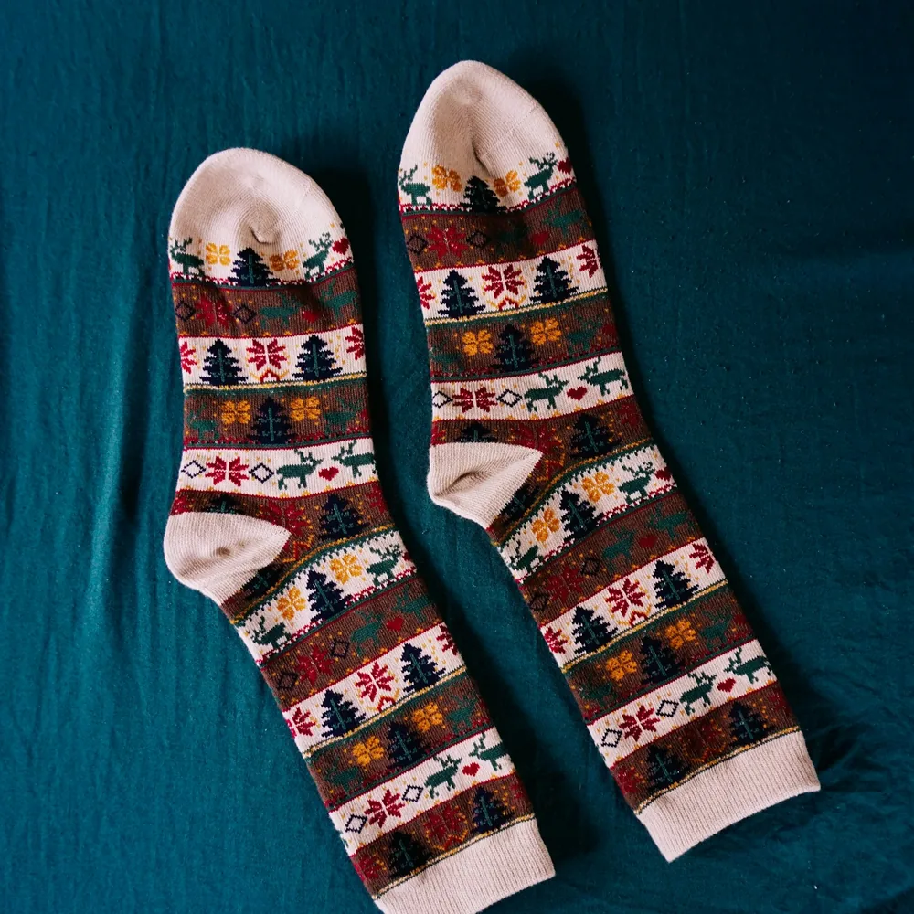Pair of patterned knitted socks