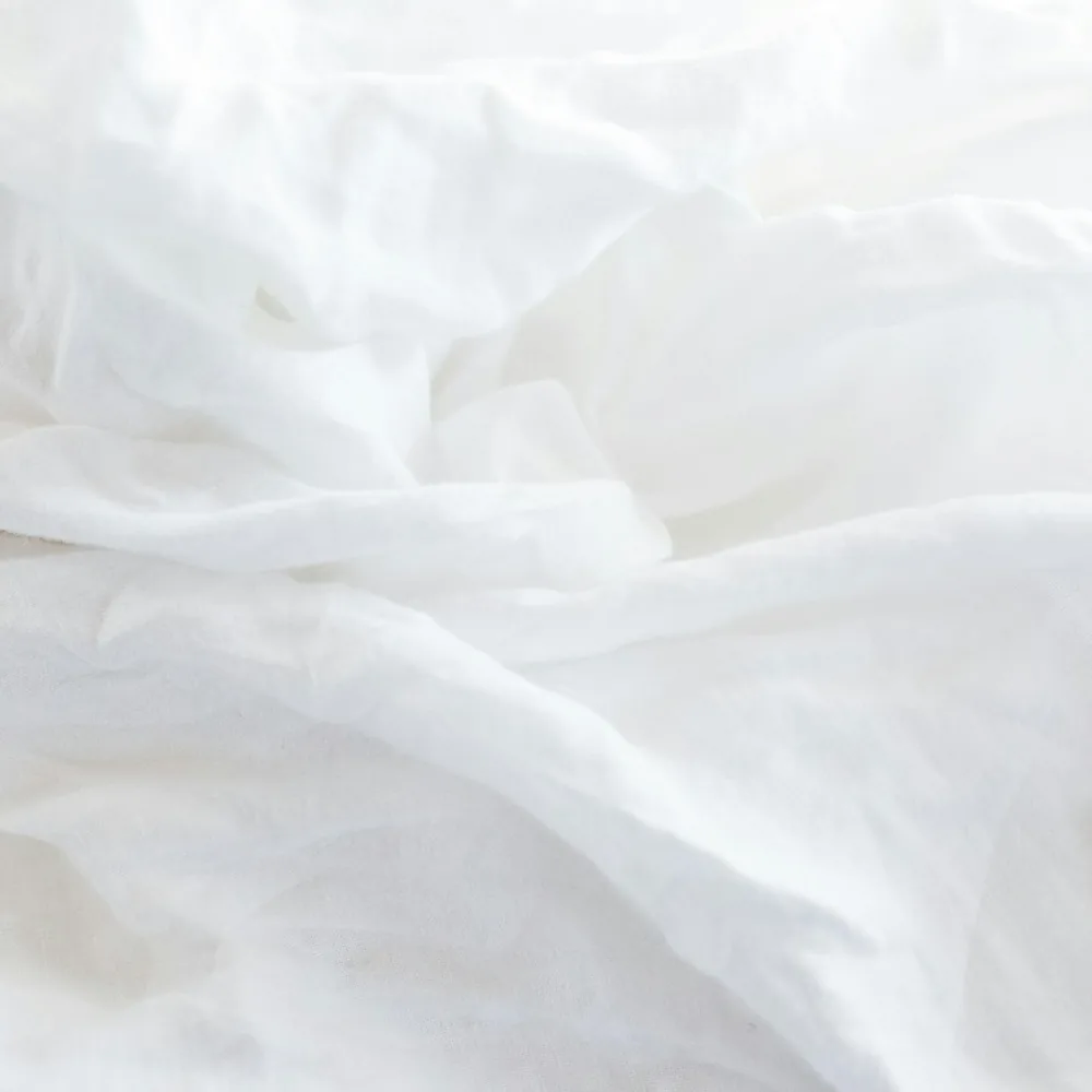 Crumpled white linen